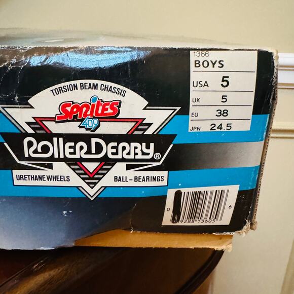 Vintage Kids Sprites Roller Derby 409 Quad Roller Skates Boys Size 5 with box - Picture 2 of 8